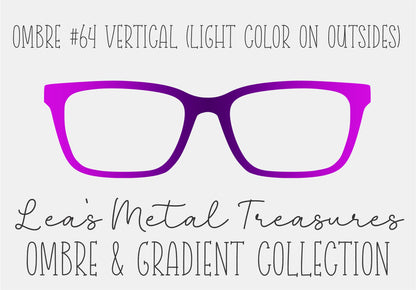 Ombre 64 Vertical (Light color on the Outsides) TOPPER COMES WITH MAGNETS