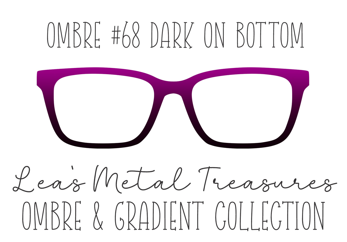 OMBRE 68 DARK ON BOTTOM Eyewear Toppers COMES WITH MAGNETS