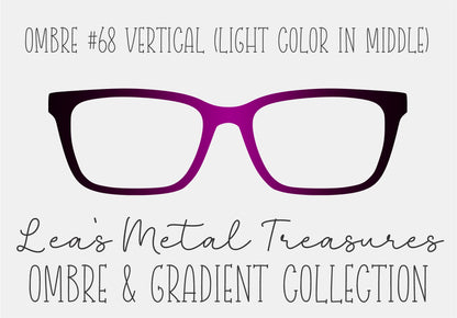 Ombre 68 Vertical (Light color in the middle) TOPPER COMES WITH MAGNETS