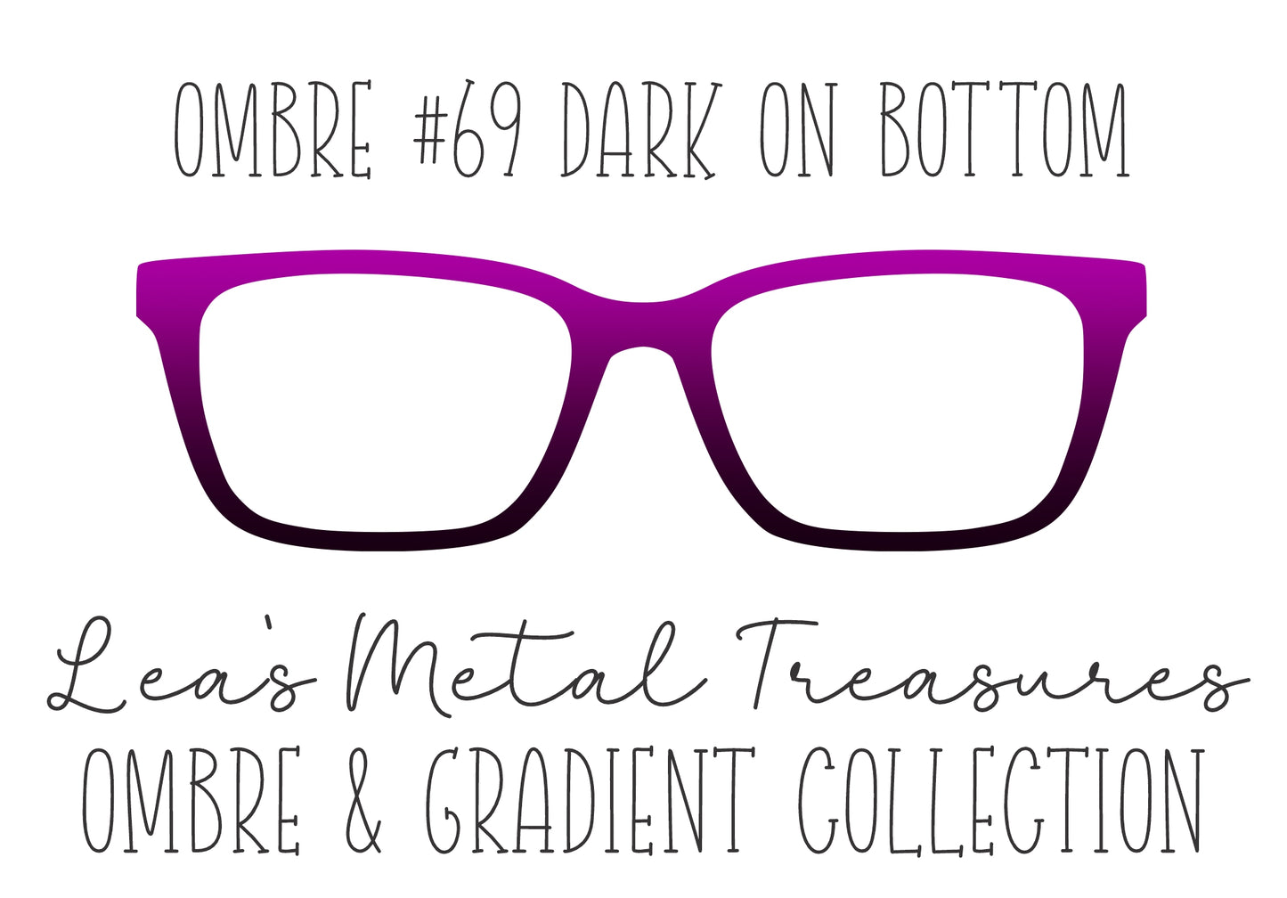 OMBRE 69 DARK ON BOTTOM Eyewear Toppers COMES WITH MAGNETS