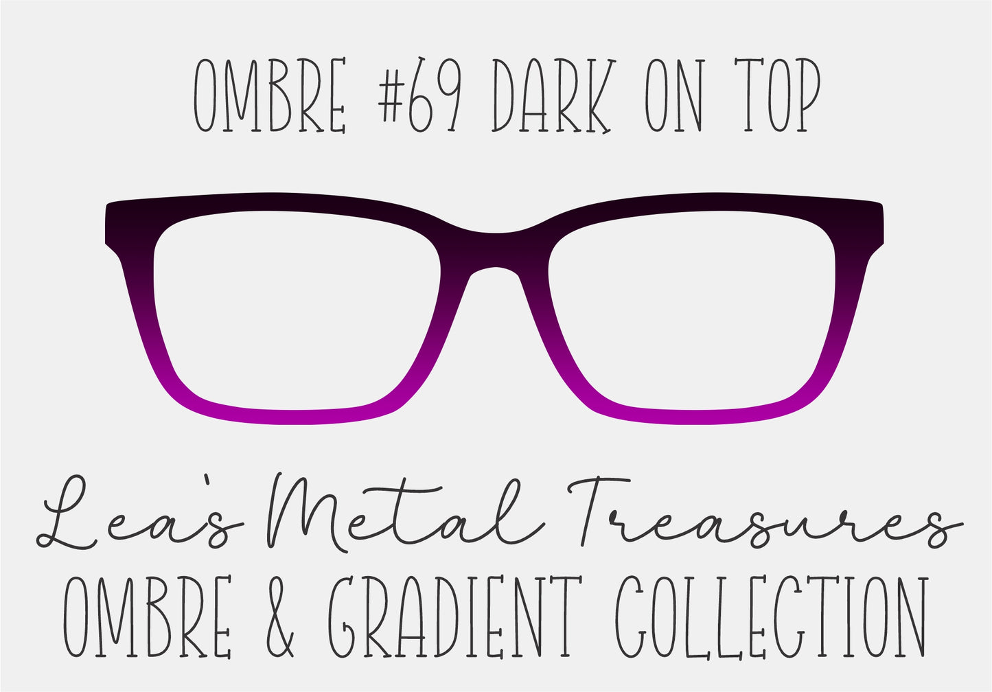 OMBRE 69 DARK ON TOP Eyewear Toppers COMES WITH MAGNETS