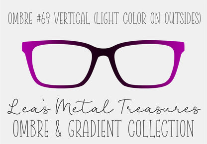 Ombre 69 Vertical (Light color on the Outsides) TOPPER COMES WITH MAGNETS