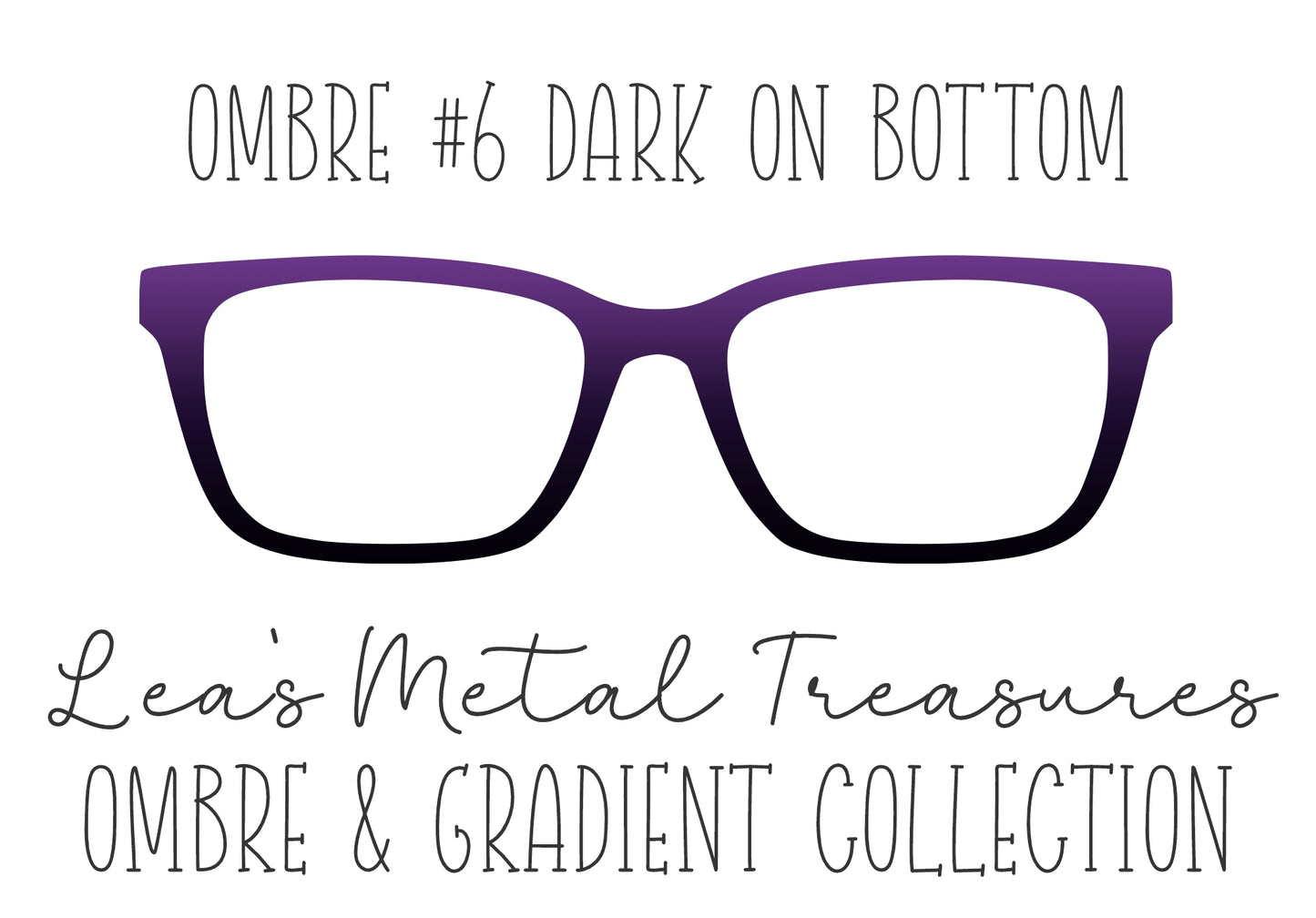 OMBRE 6 DARK ON BOTTOM Eyewear Toppers COMES WITH MAGNETS