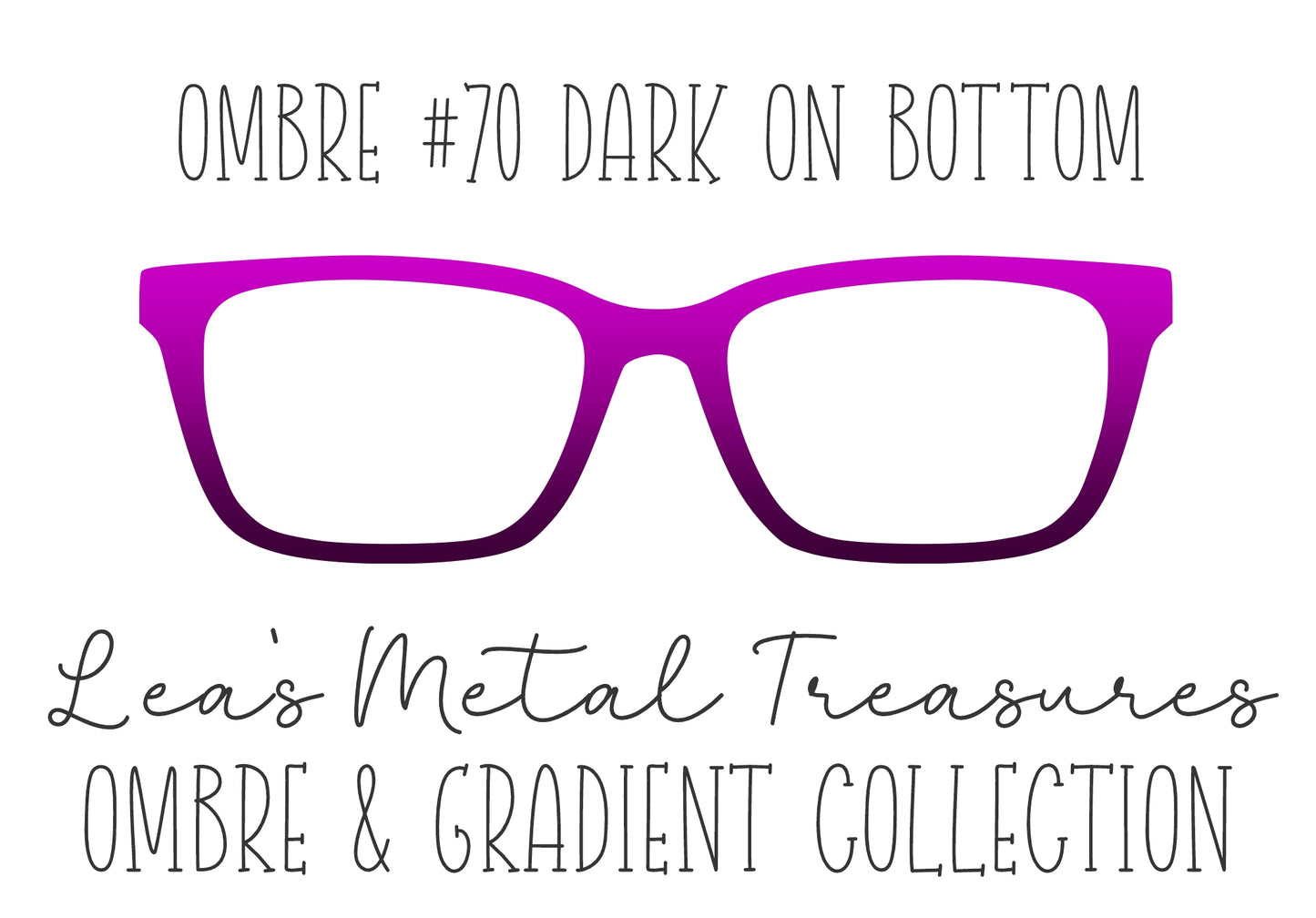 OMBRE 70 DARK ON BOTTOM Eyewear Toppers COMES WITH MAGNETS