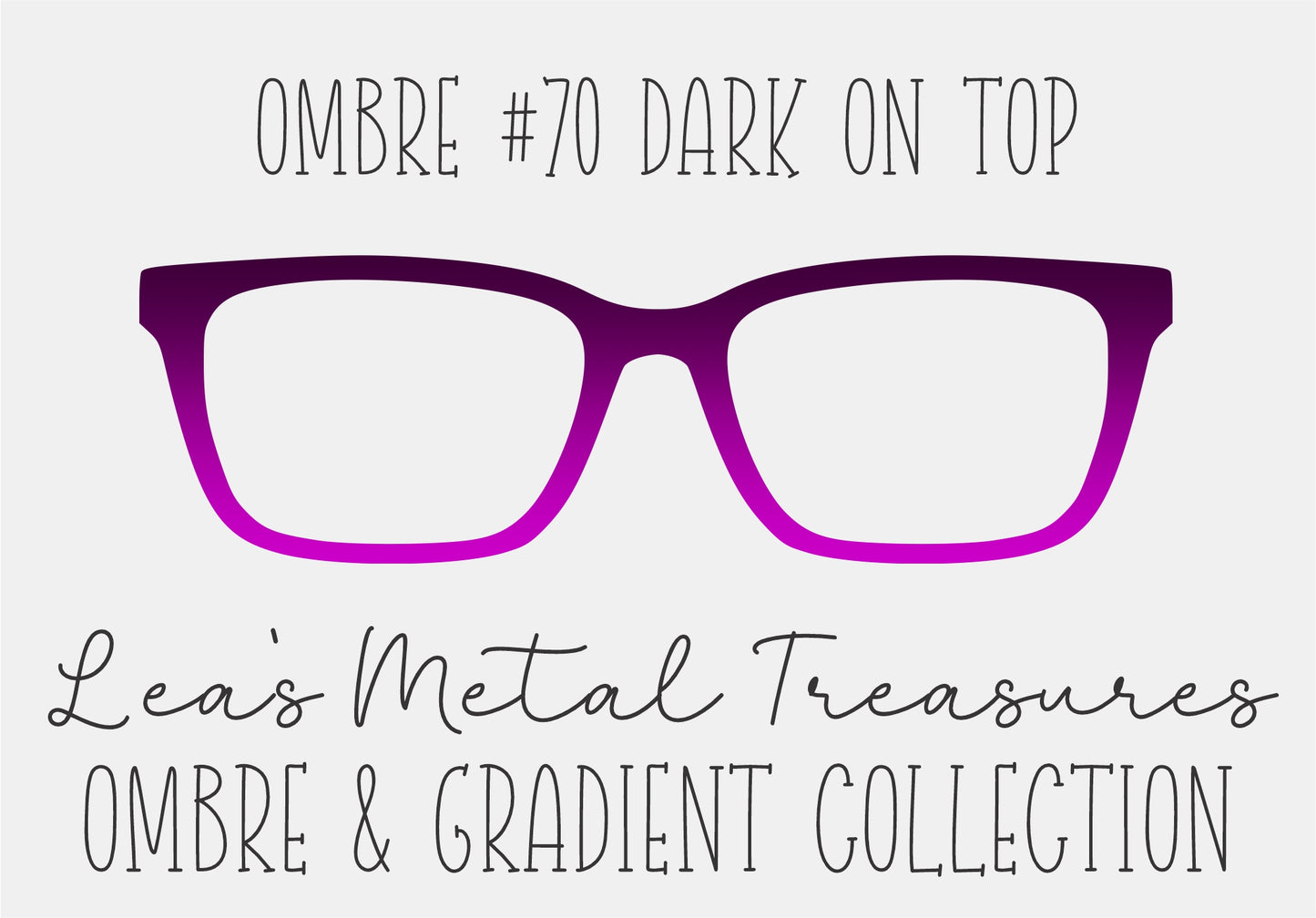 OMBRE 70 DARK ON TOP Eyewear Toppers COMES WITH MAGNETS