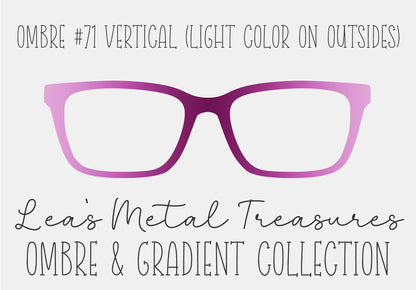 Ombre 71 Vertical (Light color on the Outsides) TOPPER COMES WITH MAGNETS