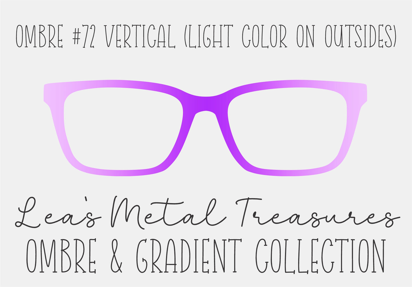 Ombre 72 Vertical (Light color on the Outsides) TOPPER COMES WITH MAGNETS