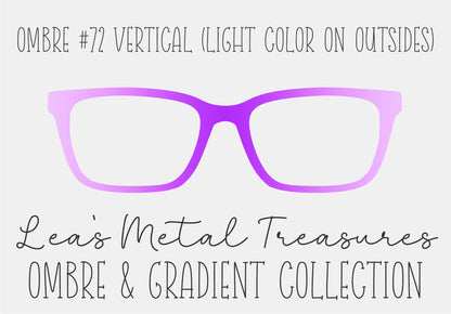 Ombre 72 Vertical (Light color on the Outsides) TOPPER COMES WITH MAGNETS
