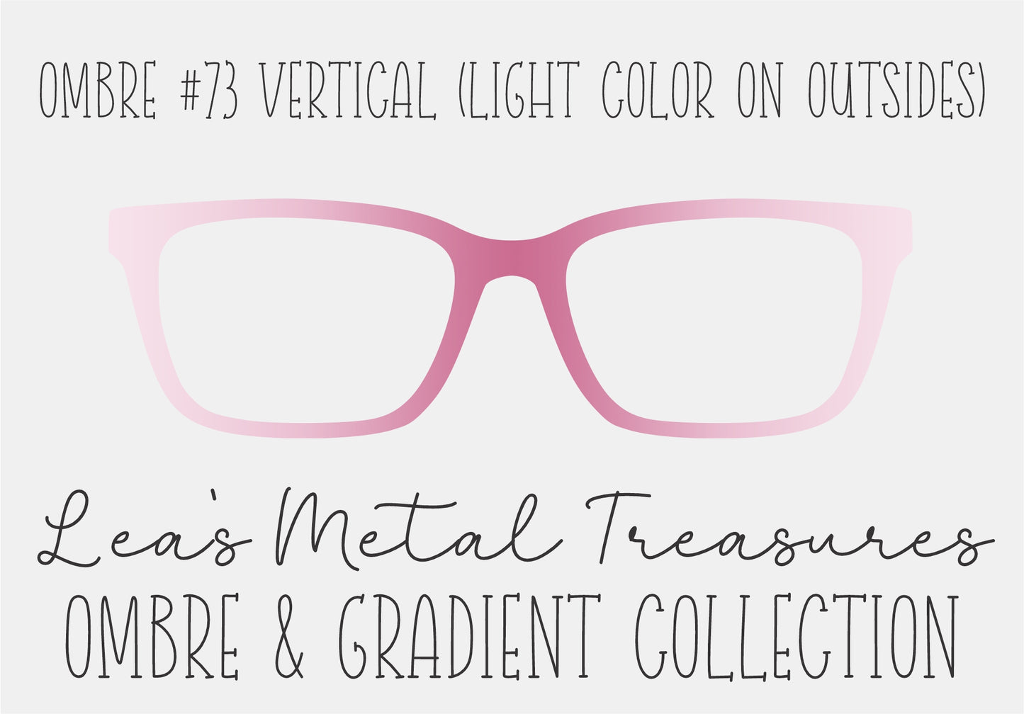 Ombre 73 Vertical (Light color on the Outsides) TOPPER COMES WITH MAGNETS