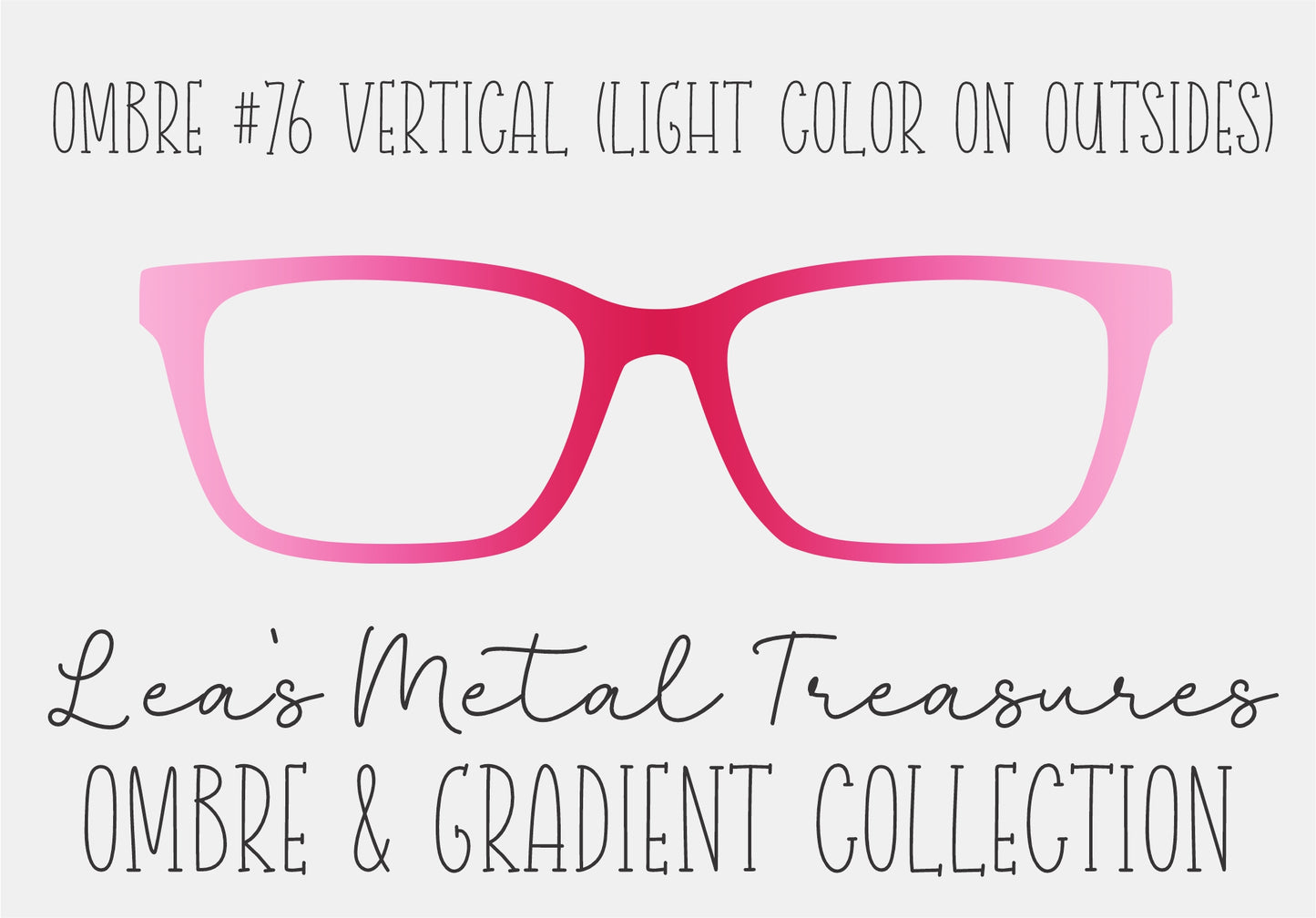 Ombre 76 Vertical (Light color on the Outsides) TOPPER COMES WITH MAGNETS