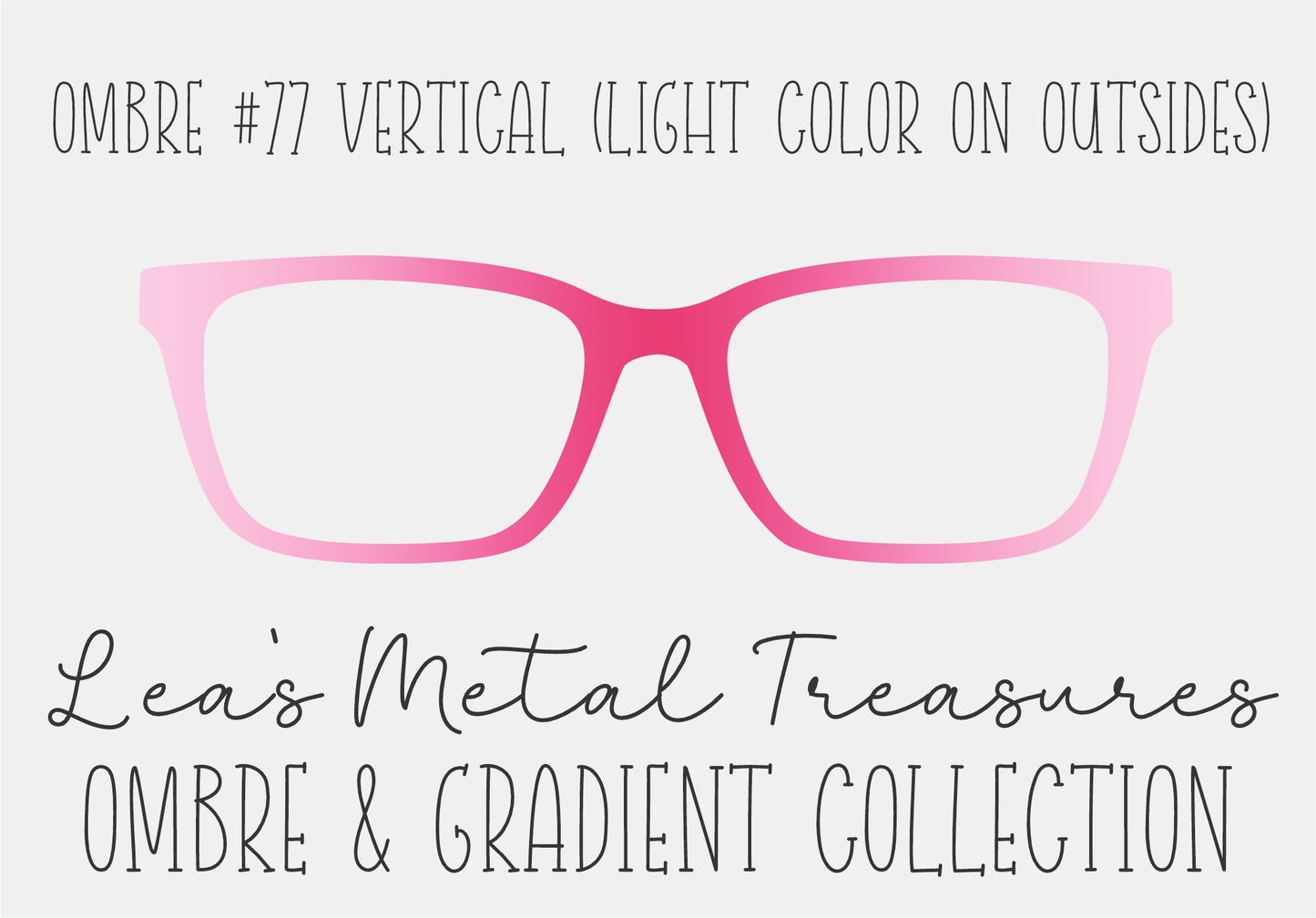 Ombre 77 Vertical (Light color on the Outsides) TOPPER COMES WITH MAGNETS