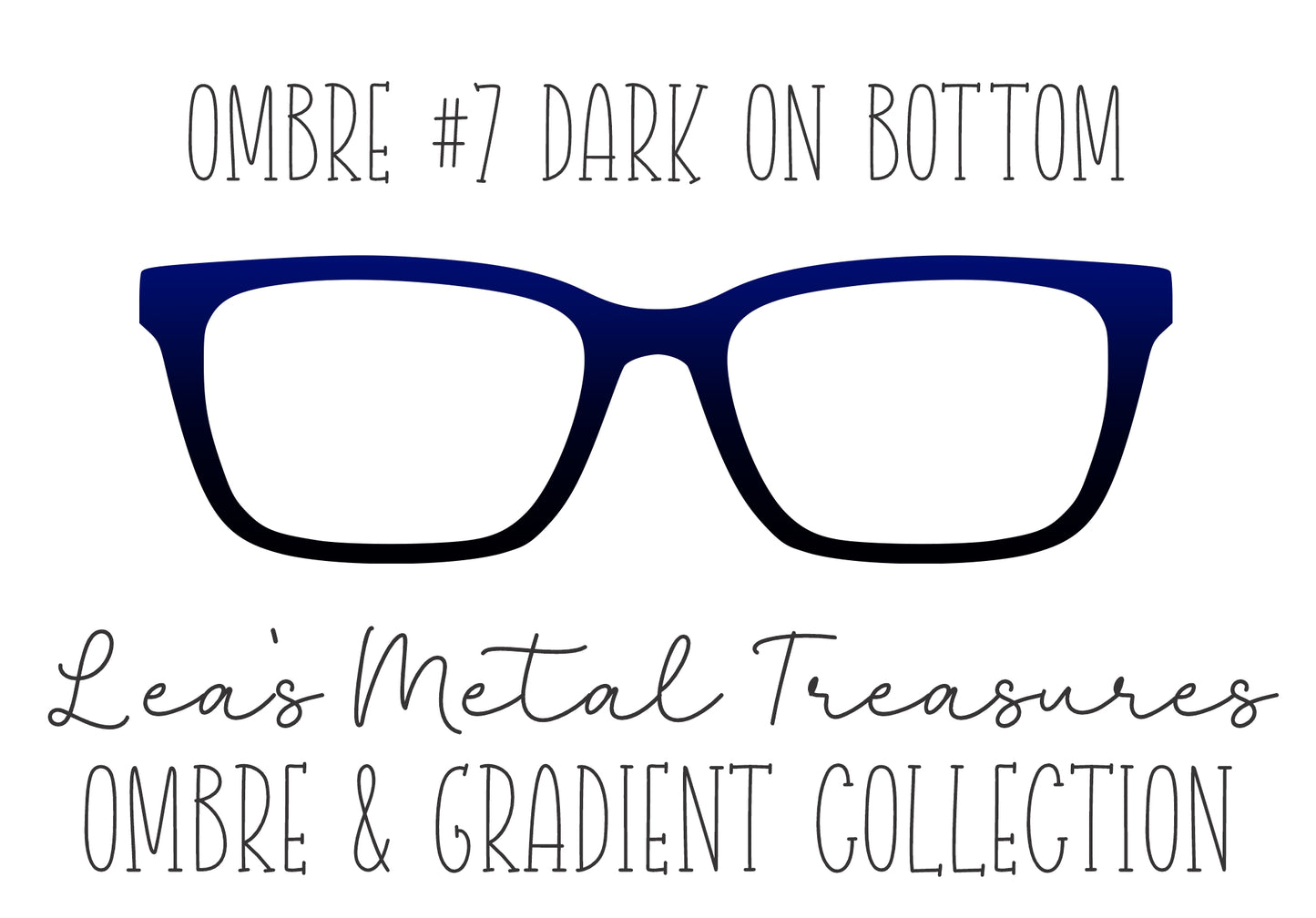 OMBRE 7 DARK ON BOTTOM Eyewear Toppers COMES WITH MAGNETS