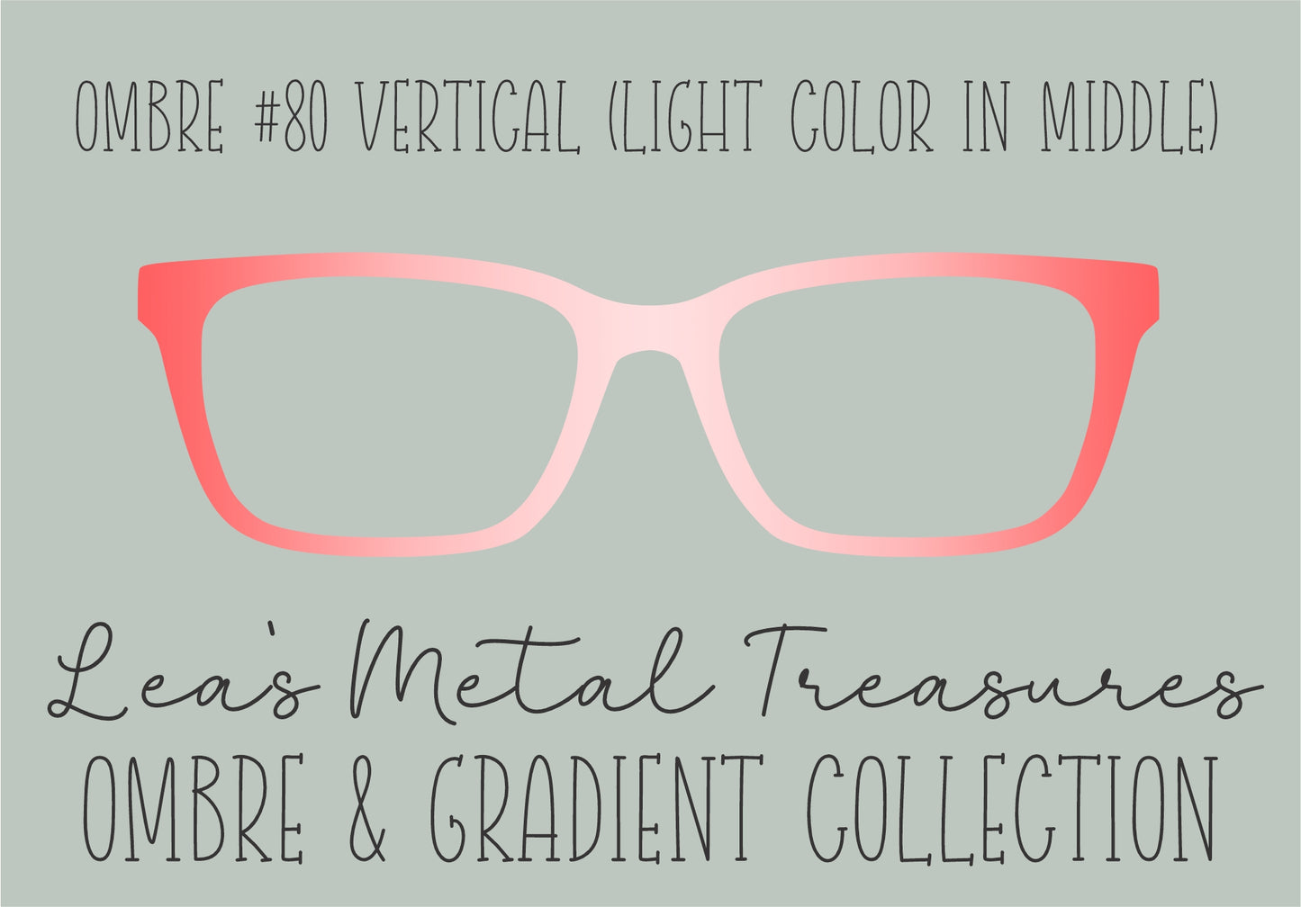 Ombre 80 Vertical (Light color in the middle) TOPPER COMES WITH MAGNETS