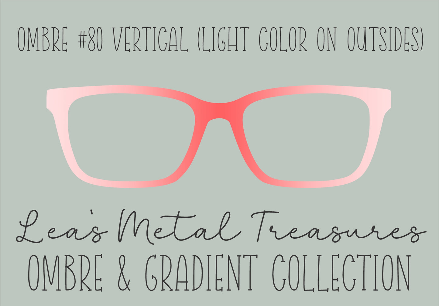 Ombre 80 Vertical (Light color on the Outsides) TOPPER COMES WITH MAGNETS