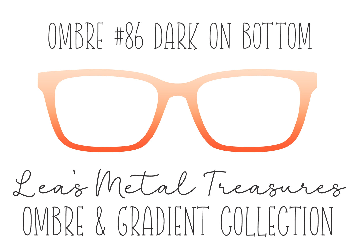 OMBRE 86 DARK ON BOTTOM Eyewear Toppers COMES WITH MAGNETS