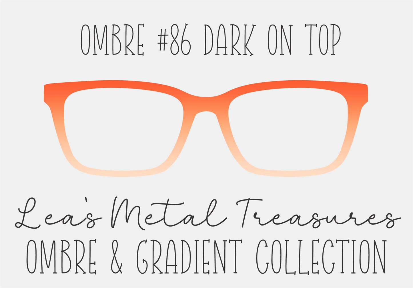 OMBRE 86 DARK ON TOP Eyewear Toppers COMES WITH MAGNETS