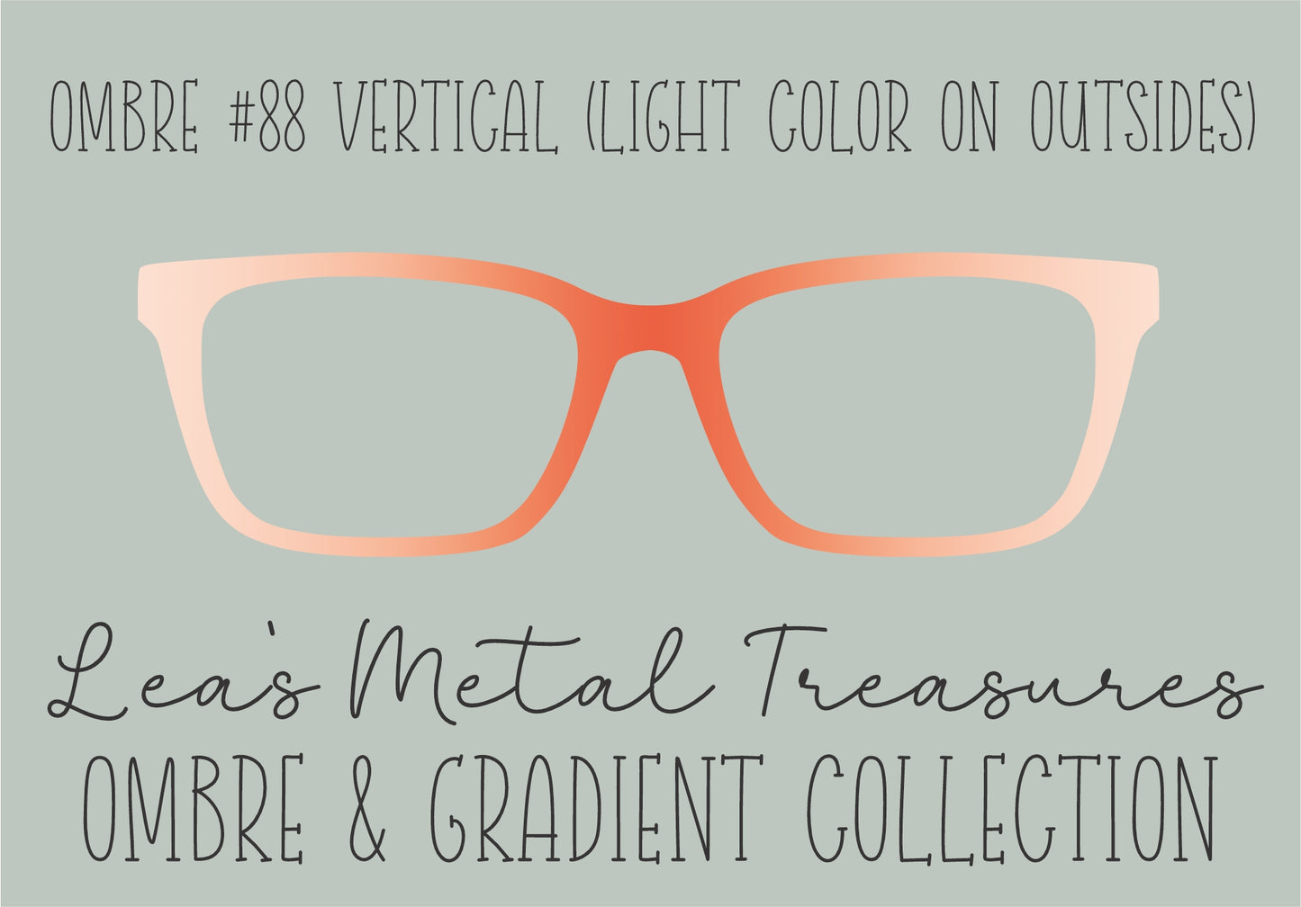 Ombre 88 Vertical (Light color on the Outsides ) TOPPER COMES WITH MAGNETS