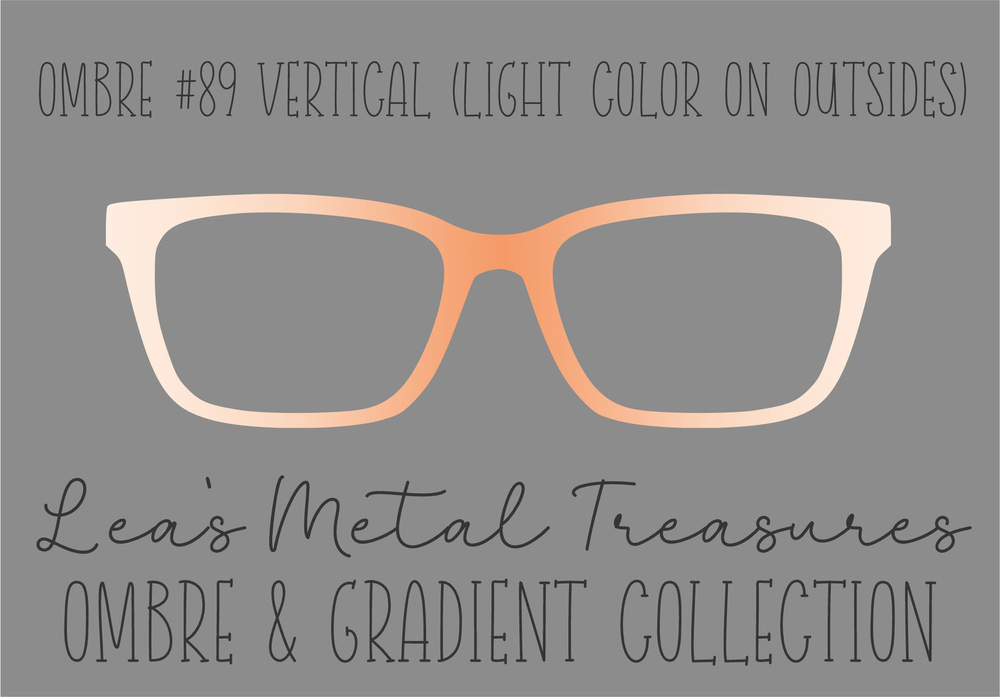 Ombre 89 Vertical (Light color on the Outsides) TOPPER COMES WITH MAGNETS