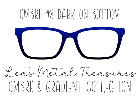 OMBRE 8 DARK ON BOTTOM Eyewear Toppers COMES WITH MAGNETS