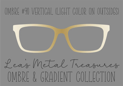 OMBRE 90 VERTICAL (LIGHT COLOR ON OUTSIDES) Eyewear Toppers COMES WITH MAGNETS