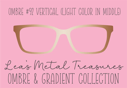Ombre 92 Vertical (Light color in the middle) TOPPER COMES WITH MAGNETS