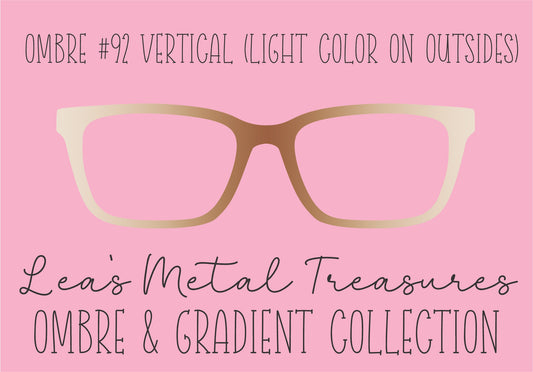 OMBRE 92 VERTICAL (LIGHT COLOR ON OUTSIDES) Eyewear Toppers COMES WITH MAGNETS