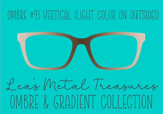 OMBRE 93 VERTICAL (LIGHT COLOR ON OUTSIDES) Eyewear Toppers COMES WITH MAGNETS