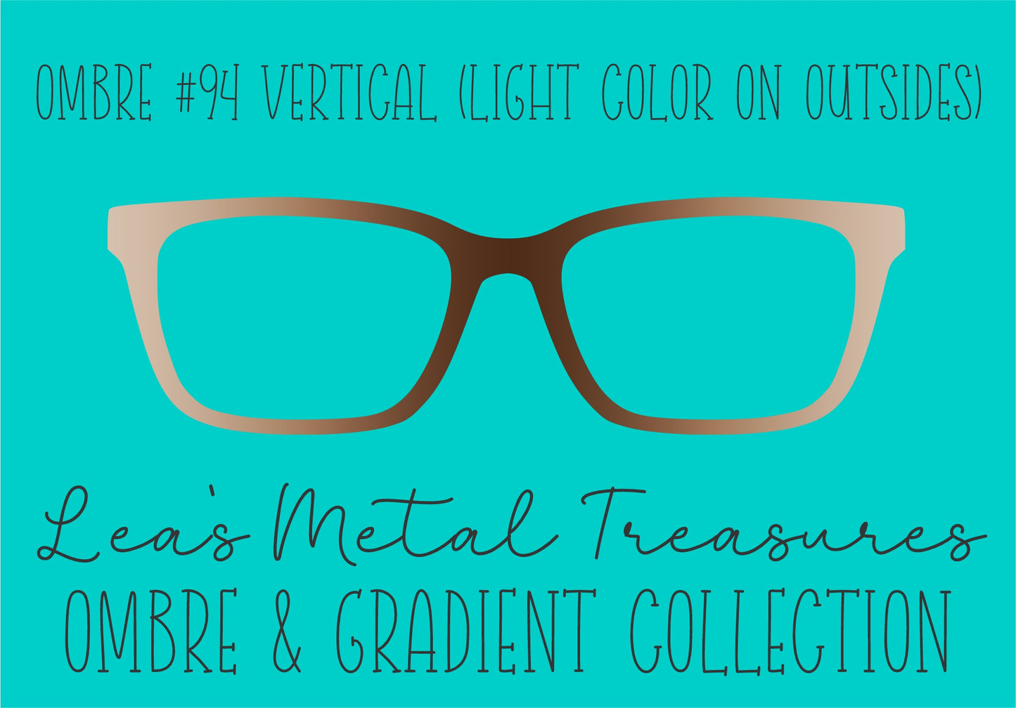 OMBRE 94 VERTICAL (LIGHT COLOR ON OUTSIDES) Eyewear Toppers COMES WITH MAGNETS