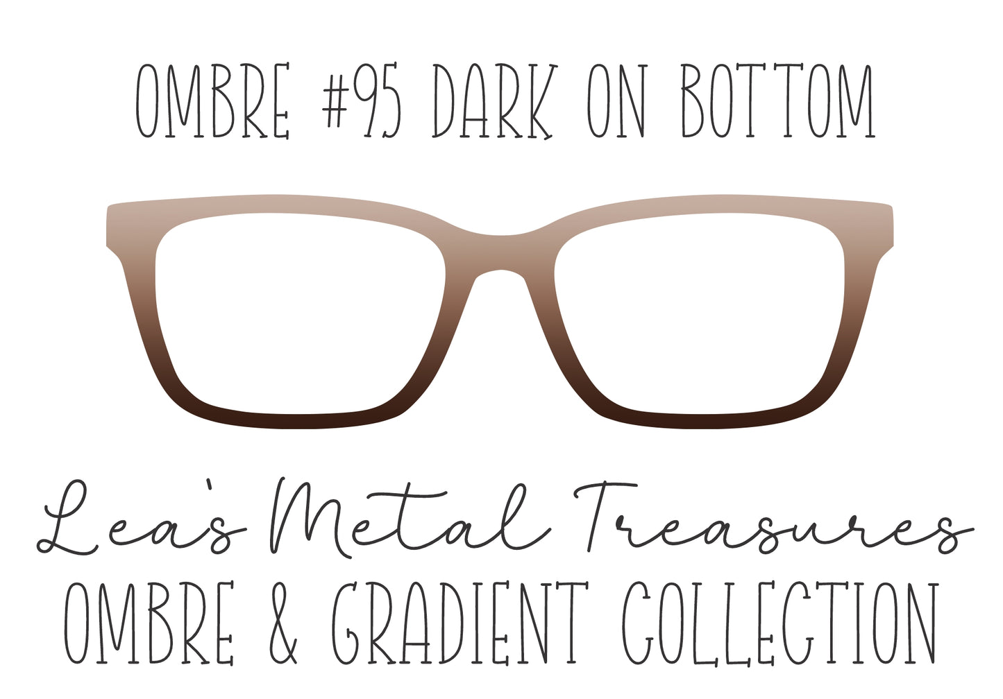 OMBRE 95 DARK ON BOTTOM Eyewear Toppers COMES WITH MAGNETS