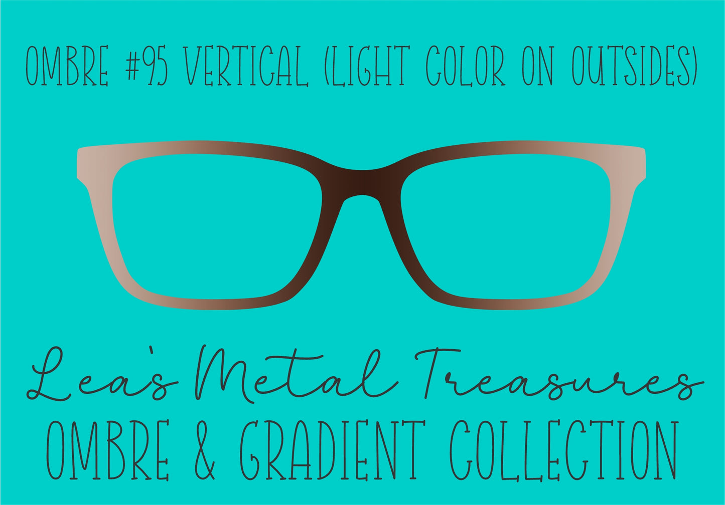 OMBRE 95 VERTICAL (LIGHT COLOR ON OUTSIDES) Eyewear Toppers COMES WITH MAGNETS