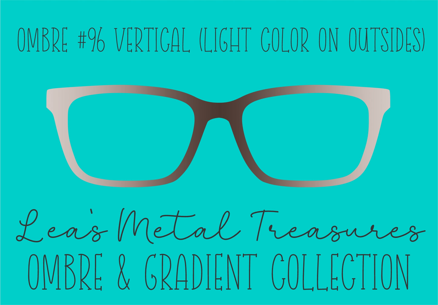 OMBRE 96 VERTICAL (LIGHT COLOR ON OUTSIDES) Eyewear Toppers COMES WITH MAGNETS