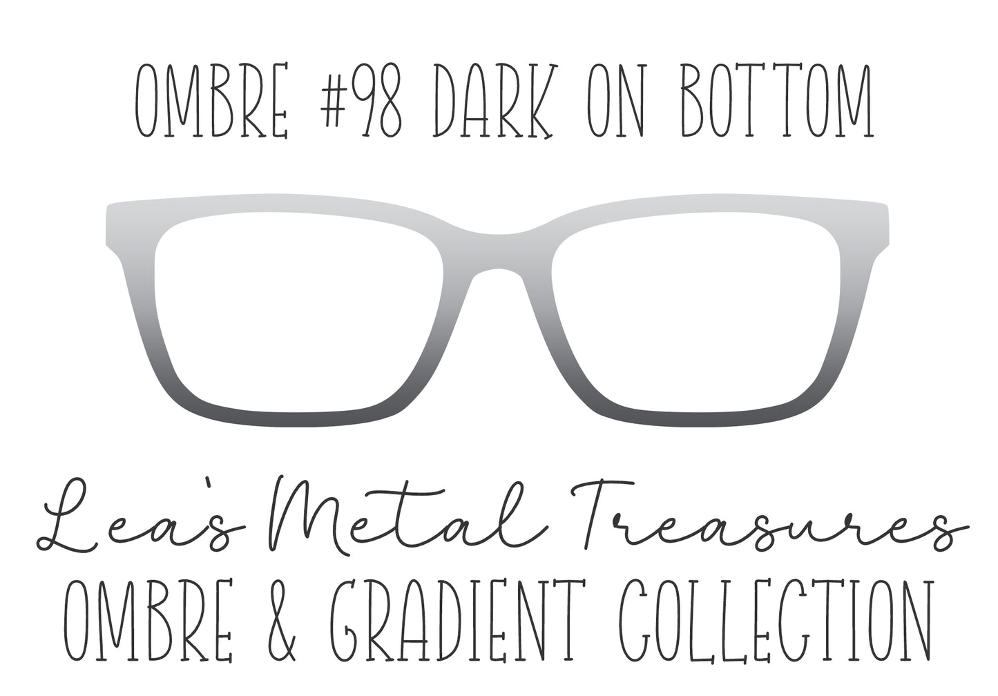 OMBRE 98 DARK ON BOTTOM Eyewear Toppers COMES WITH MAGNETS