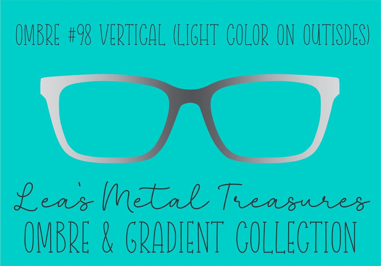 OMBRE 98 VERTICAL (LIGHT COLOR ON OUTSIDES) Eyewear Toppers COMES WITH MAGNETS