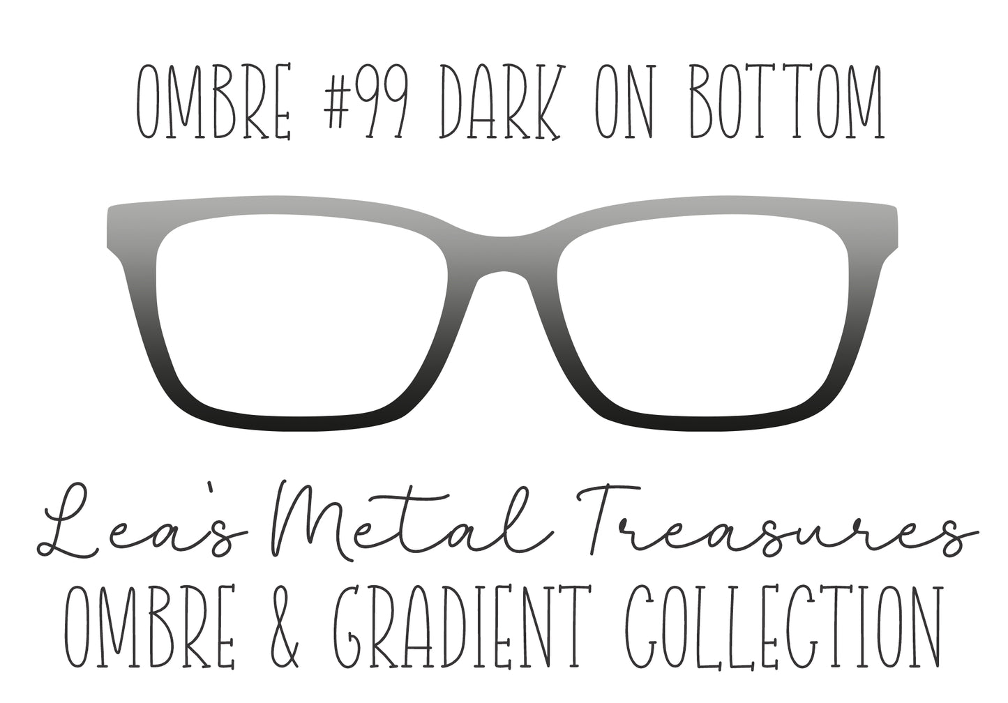 OMBRE 99 DARK ON BOTTOM Eyewear Toppers COMES WITH MAGNETS