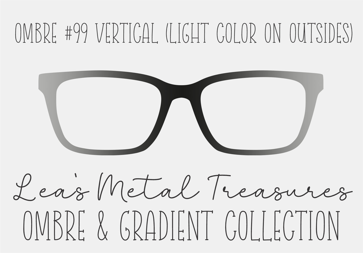 OMBRE 99 VERTICAL (LIGHT COLOR ON OUTSIDES) Eyewear Toppers COMES WITH MAGNETS