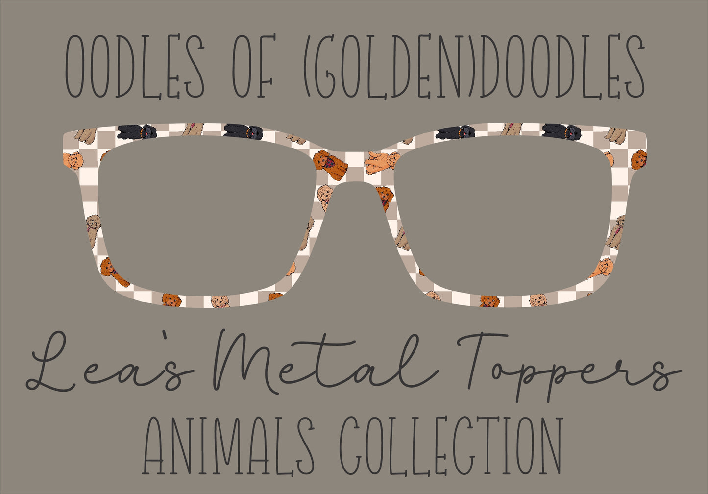 OODLES OF GOLDENDOODLES Eyewear Frame Toppers COMES WITH MAGNETS