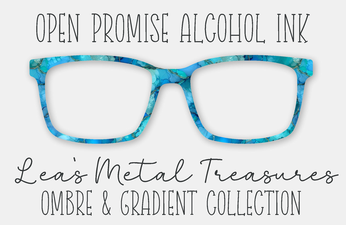 Open Promise Alcohol Ink • Magnetic Eyewear Frame Toppers
