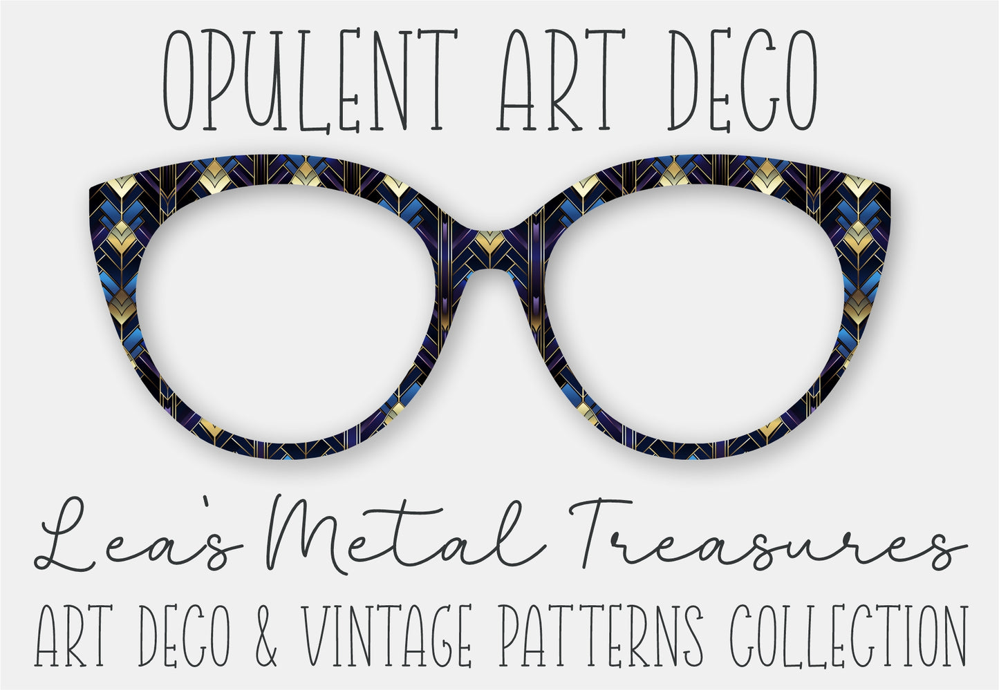 Opulent Art Deco Eyewear Frame Toppers COMES WITH MAGNETS