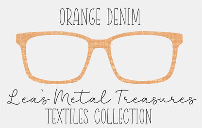 Orange Denim Printed Magnetic Eyeglasses Topper