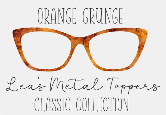 ORANGE GRUNGE Eyewear Frame Toppers COMES WITH MAGNETS
