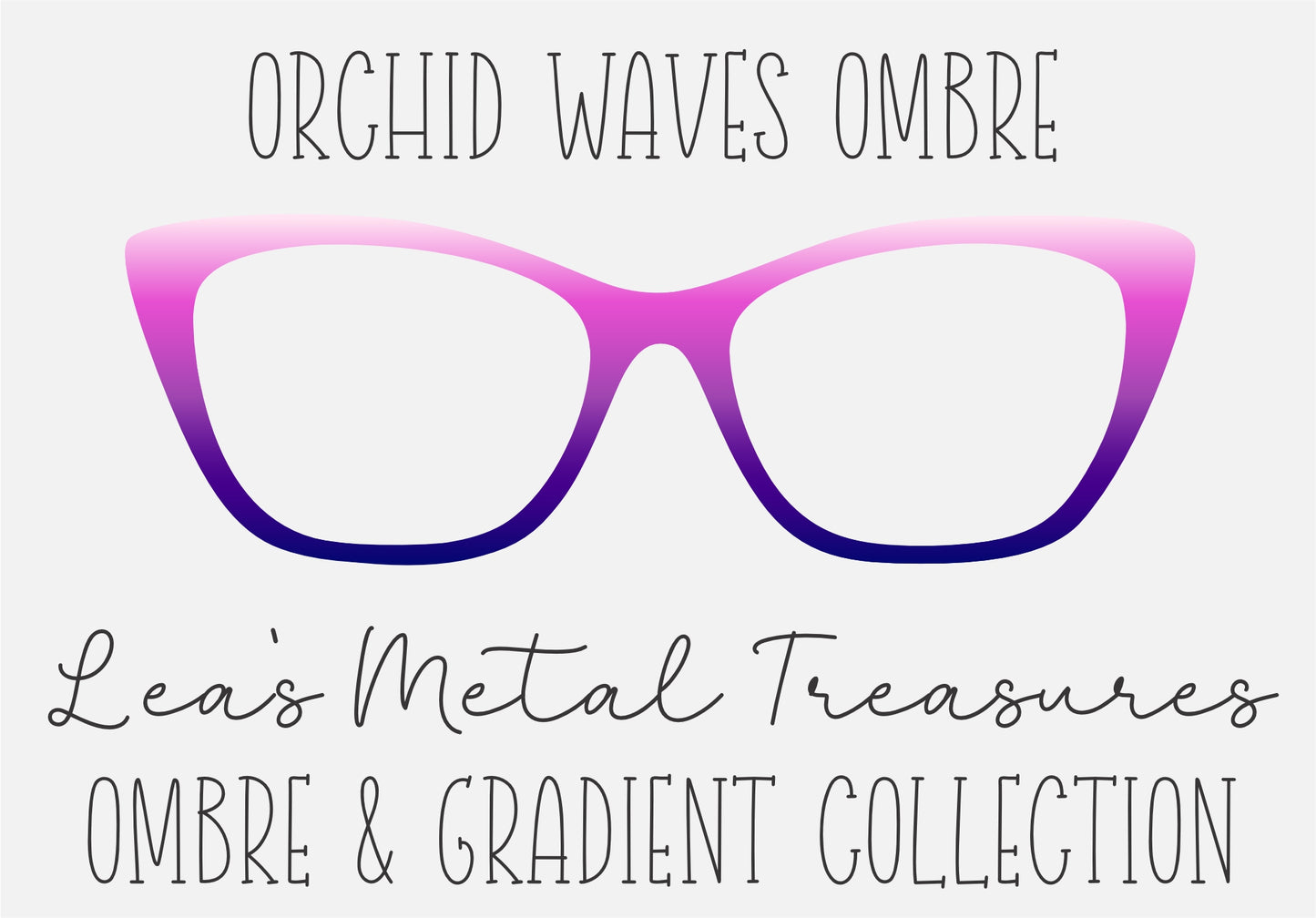 ORCHID WAVES OMBRE Eyewear Frame Toppers COMES WITH MAGNETS