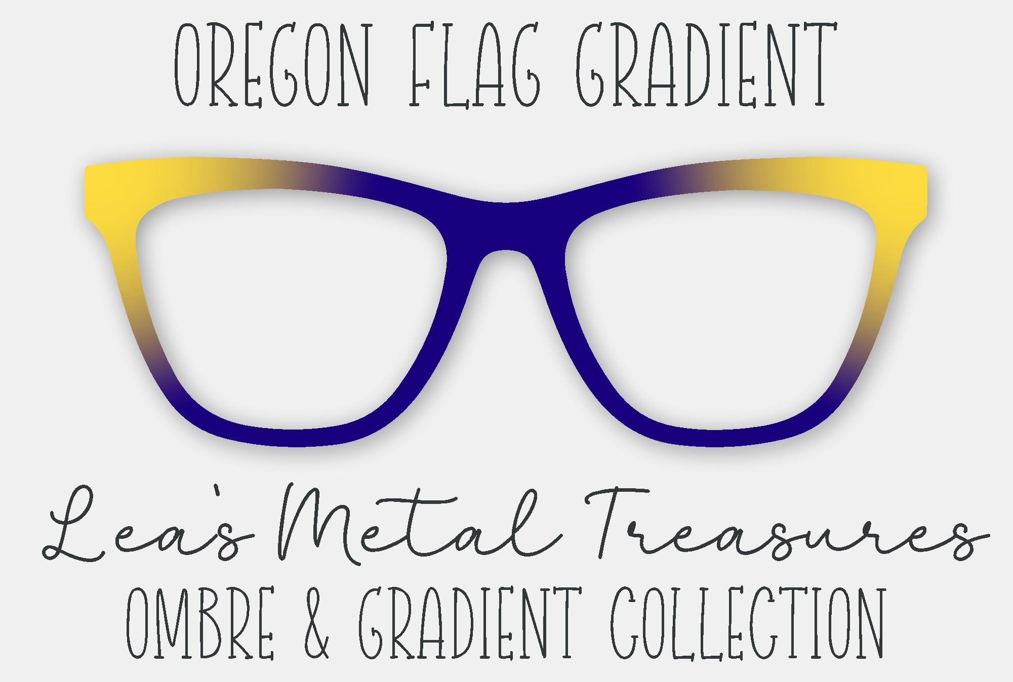 Oregon Border Frame Oregon Flag Gradient Eyewear Frame Toppers – Twinkle Twinkle Tees