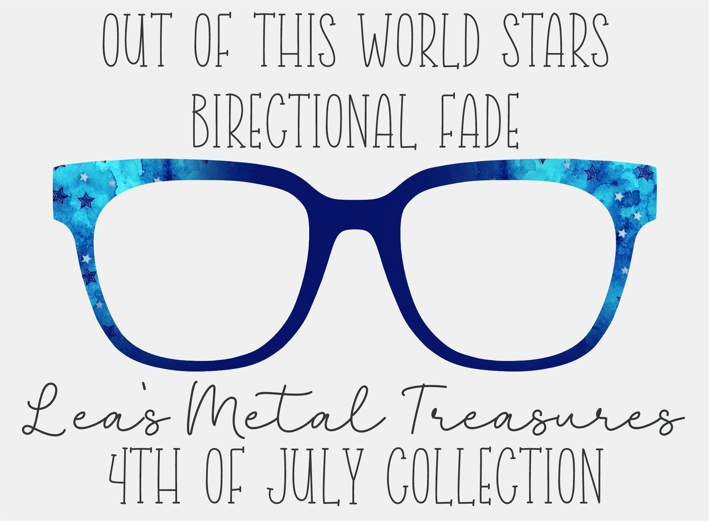 Out of this World Stars Bidirectional Fade Eyewear Frame Toppers