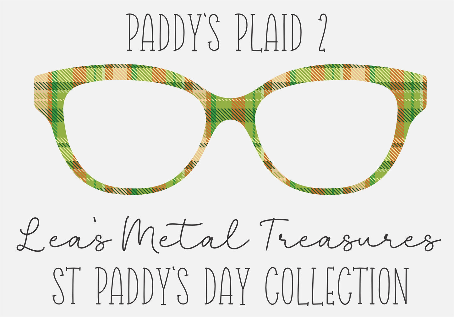 PADDYS PLAID TWO Eyewear Frame Toppers COMES WITH MAGNETS