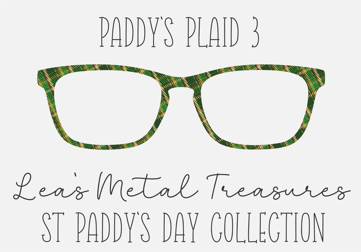 PADDYS PLAID THREE Eyewear Frame Toppers COMES WITH MAGNETS