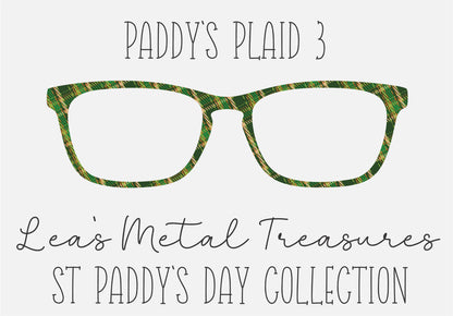 PADDYS PLAID THREE Eyewear Frame Toppers COMES WITH MAGNETS
