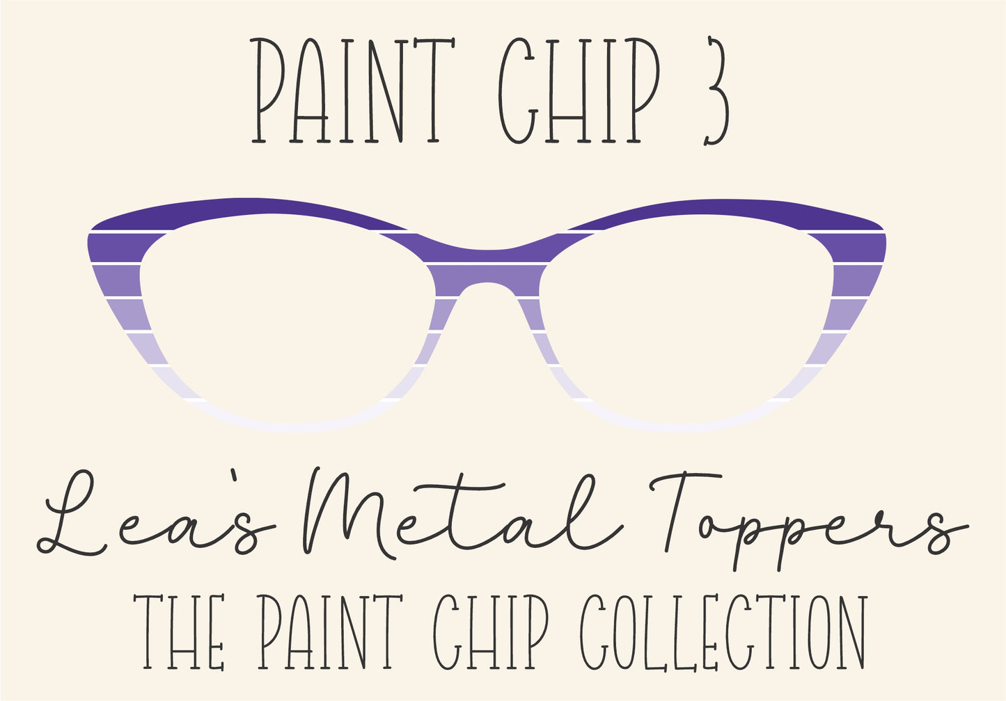 PAINT CHIP 3 Eyewear Frame Toppers COMES WITH MAGNETS