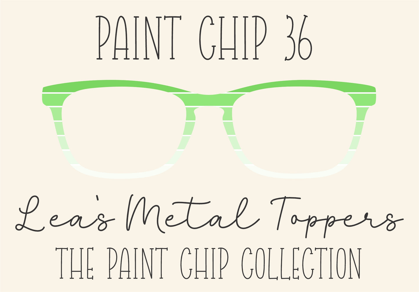 PAINT CHIP 36 Eyewear Frame Toppers COMES WITH MAGNETS