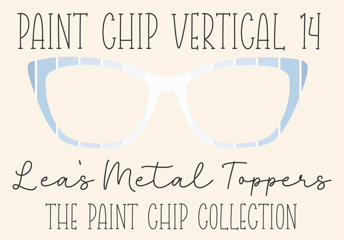 PAINT CHIP VERTICAL 14 Eyewear Frame Toppers COMES WITH MAGNETS