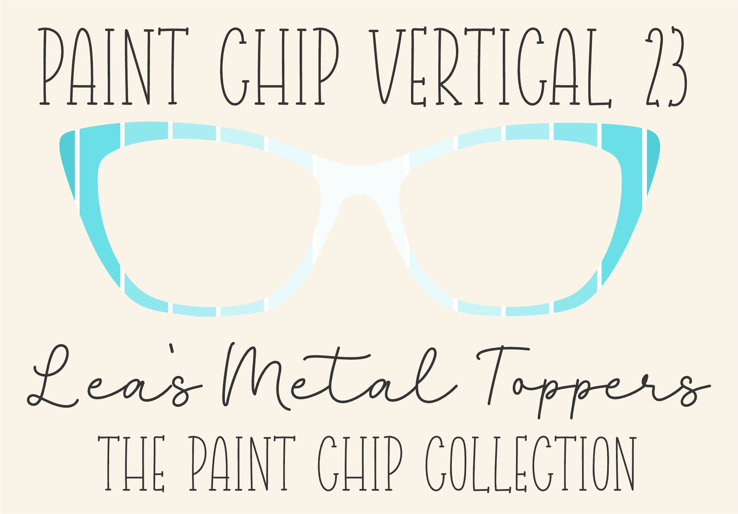 PAINT CHIP VERTICAL 23 Eyewear Frame Toppers COMES WITH MAGNETS